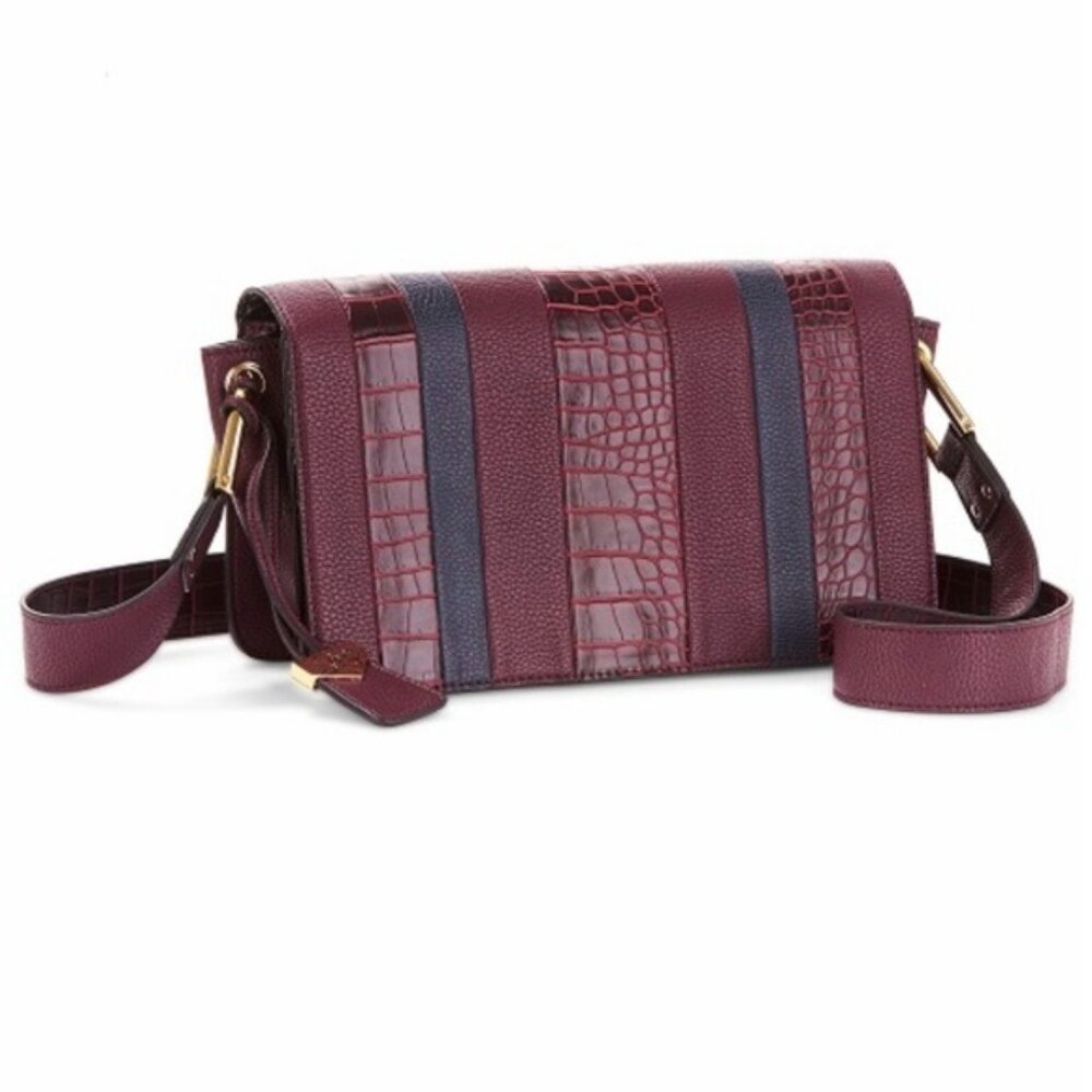 Sammy Aubrey Crossbody Shoulder Strap Burgundy Multii-Color Handbag New w/Tags
